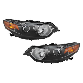 Pacific Best® - Driver and Passenger Side Replacement Headlight Set Lens and Housing (CAPA Certified)