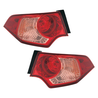 Pacific Best® - Driver and Passenger Side Outer Replacement Tail Lights (CAPA Certified)