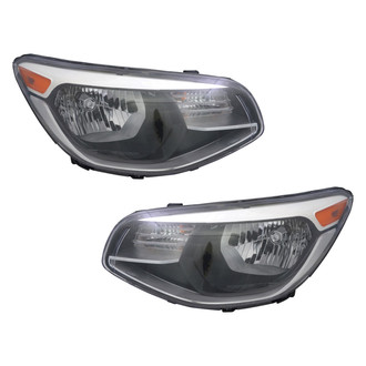 Pacific Best® - Driver and Passenger Side Replacement Headlight Set (CAPA Certified)