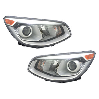 Pacific Best® - Driver and Passenger Side Replacement Headlight Set (CAPA Certified)