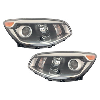 Pacific Best® - Driver and Passenger Side Replacement Headlight Set (NSF Certified)