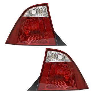Pacific Best® - Driver and Passenger Side Replacement Tail Light Lens and Housings (Standard Line)