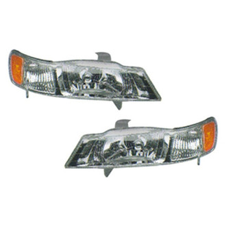 Pacific Best® - Driver and Passenger Side Replacement Headlight Set Lens and Housing (CAPA Certified)