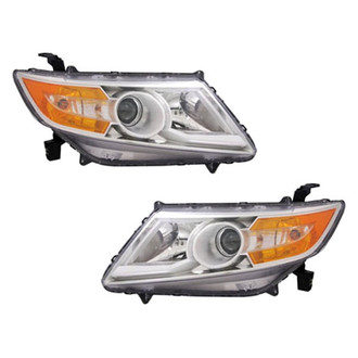 Pacific Best® - Driver and Passenger Side Replacement Headlight Set Lens and Housing (NSF Certified)