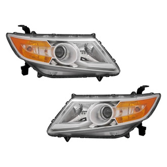 Pacific Best® - Driver and Passenger Side Replacement Headlight Set Lens and Housing (CAPA Certified)