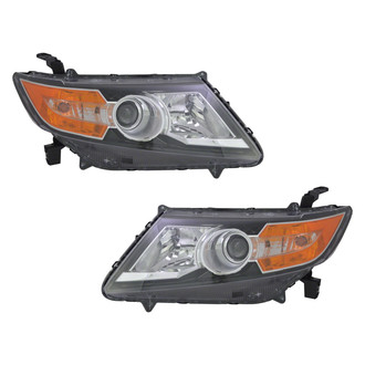 Pacific Best® - Driver and Passenger Side Replacement Headlight Set (CAPA Certified)