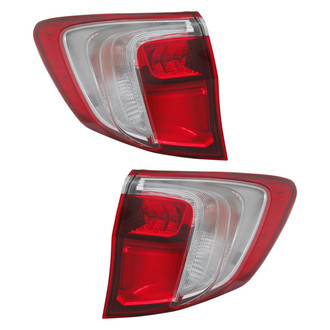 Pacific Best® - Driver and Passenger Side Outer Replacement Tail Lights (CAPA Certified)