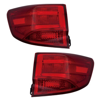 Pacific Best® - Driver and Passenger Side Outer Replacement Tail Lights (CAPA Certified)