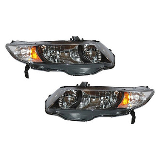 Pacific Best® - Driver and Passenger Side Replacement Headlight Set Lens and Housing (NSF Certified)