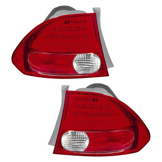 Pacific Best® - Driver and Passenger Side Outer Replacement Tail Lights (CAPA Certified)
