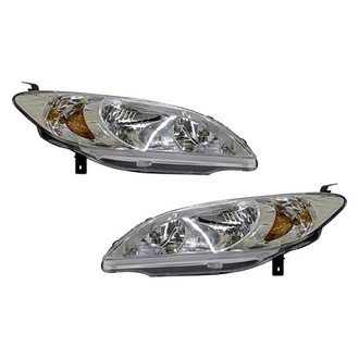 Pacific Best® - Driver and Passenger Side Replacement Headlight Set (CAPA Certified)
