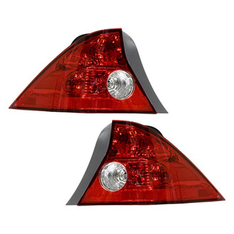 Pacific Best® - Driver and Passenger Side Outer Replacement Tail Light Lens and Housings (Standard Line)