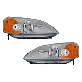 Pacific Best® - Driver and Passenger Side Replacement Headlight Set Lens and Housing (CAPA Certified)