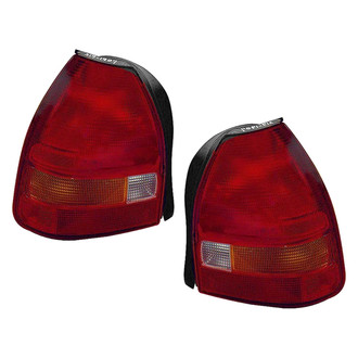 Pacific Best® - Driver and Passenger Side Replacement Tail Light Lens and Housings (Standard Line)