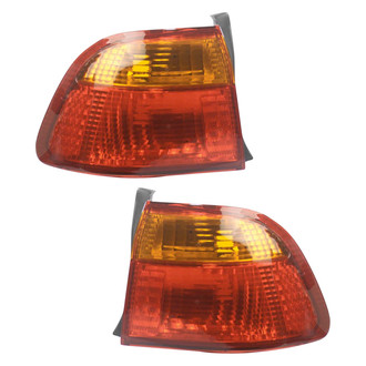 Pacific Best® - Driver and Passenger Side Outer Replacement Tail Light Lens and Housings (Standard Line)