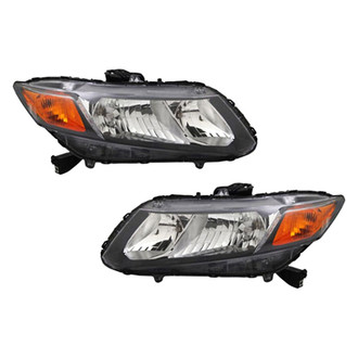 Pacific Best® - Driver and Passenger Side Replacement Headlight Set (CAPA Certified)