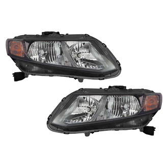 Pacific Best® - Driver and Passenger Side Replacement Headlight Set (NSF Certified)