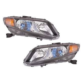 Pacific Best® - Driver and Passenger Side Replacement Headlight Set (CAPA Certified)
