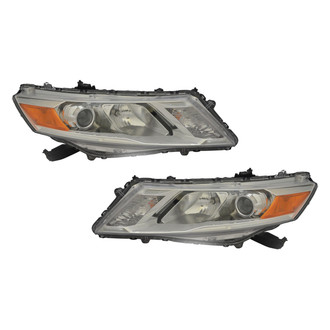 Pacific Best® - Driver and Passenger Side Replacement Headlight Set (NSF Certified)