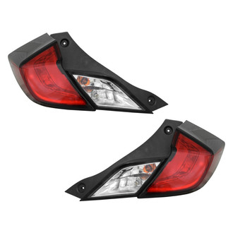 Pacific Best® - Driver and Passenger Side Outer Replacement Tail Lights (CAPA Certified)