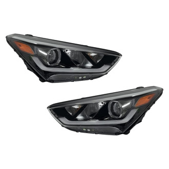 Pacific Best® - Driver and Passenger Side Replacement Headlight Set (CAPA Certified)