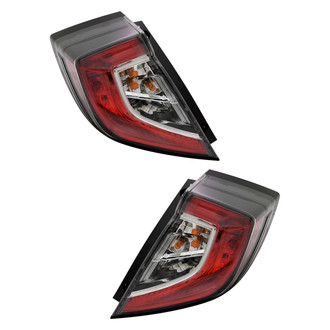 Pacific Best® - Driver and Passenger Side Outer Replacement Tail Lights (CAPA Certified)