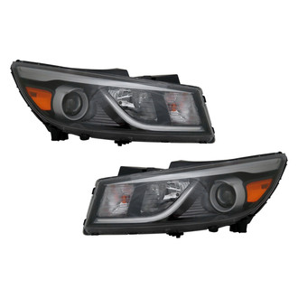 Pacific Best® - Driver and Passenger Side Replacement Headlight Set (CAPA Certified)