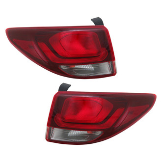 Pacific Best® - Driver and Passenger Side Outer Replacement Tail Lights (Standard Line)