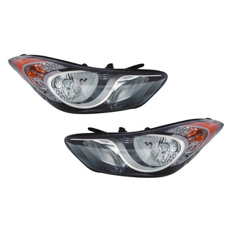 Pacific Best® - Driver and Passenger Side Replacement Headlight Set (CAPA Certified)