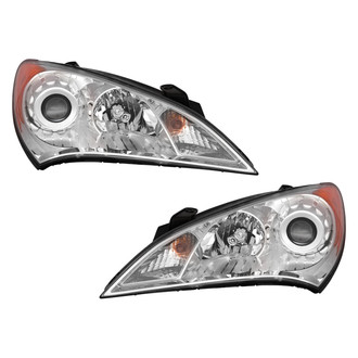 Pacific Best® - Driver and Passenger Side Replacement Headlight Set (CAPA Certified)