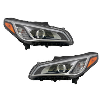 Pacific Best® - Driver and Passenger Side Replacement Headlight Set (CAPA Certified)