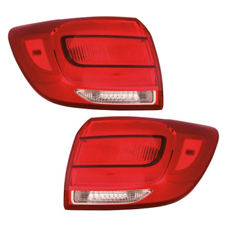 Pacific Best® - Driver and Passenger Side Outer Replacement Tail Lights (Standard Line)
