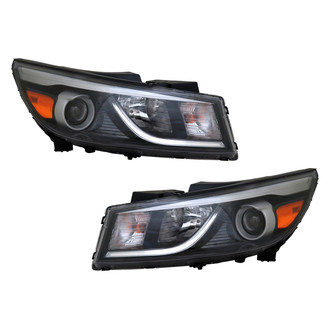 Pacific Best® - Driver and Passenger Side Replacement Headlight Set (NSF Certified)