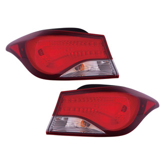 Pacific Best® - Driver and Passenger Side Outer Replacement Tail Lights (CAPA Certified)