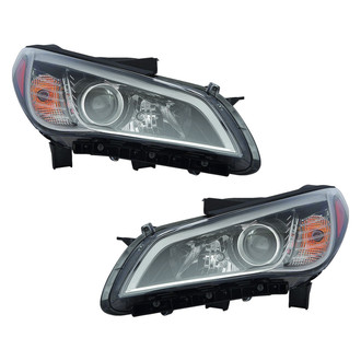 Pacific Best® - Driver and Passenger Side Replacement Headlight Set (CAPA Certified)