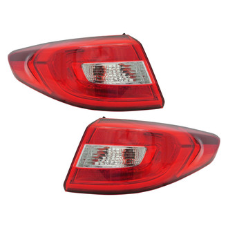 Pacific Best® - Driver and Passenger Side Outer Replacement Tail Lights (CAPA Certified)