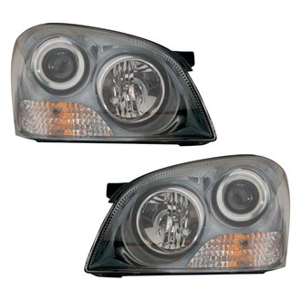 Pacific Best® - Driver and Passenger Side Replacement Headlight Set (CAPA Certified)