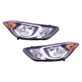 Pacific Best® - Driver and Passenger Side Replacement Headlight Set (CAPA Certified)