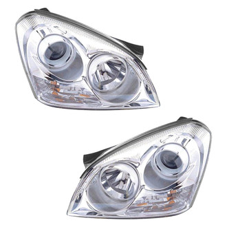 Pacific Best® - Driver and Passenger Side Replacement Headlight Set (CAPA Certified)