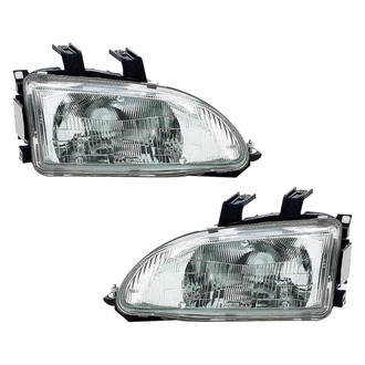 Pacific Best® - Driver and Passenger Side Replacement Headlight Set (Standard Line)