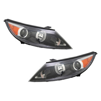 Pacific Best® - Driver and Passenger Side Replacement Headlight Set (NSF Certified)