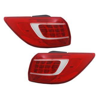Pacific Best® - Driver and Passenger Side Outer Replacement Tail Lights (Standard Line)