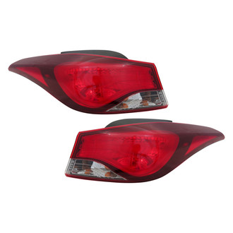 Pacific Best® - Driver and Passenger Side Outer Replacement Tail Lights (Standard Line)