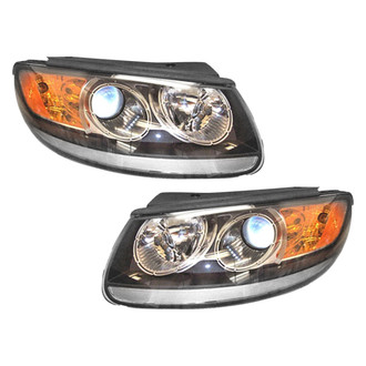 Pacific Best® - Driver and Passenger Side Replacement Headlight Set (NSF Certified)