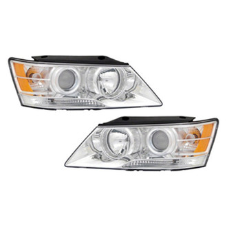 Pacific Best® - Driver and Passenger Side Replacement Headlight Set (CAPA Certified)