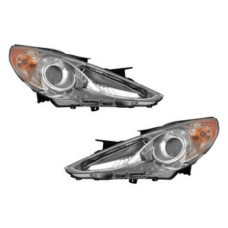 Pacific Best® - Driver and Passenger Side Replacement Headlight Set (CAPA Certified)