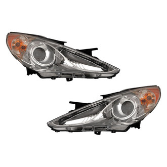 Pacific Best® - Driver and Passenger Side Replacement Headlight Set (Standard Line)