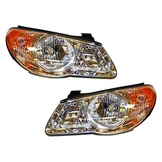 Pacific Best® - Driver and Passenger Side Replacement Headlight Set (Standard Line)