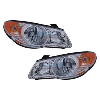 Pacific Best® - Driver and Passenger Side Replacement Headlight Set (Standard Line)