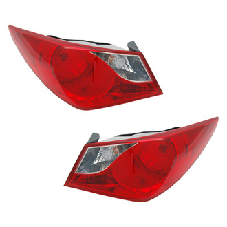 Pacific Best® - Driver and Passenger Side Outer Replacement Tail Lights (CAPA Certified)
